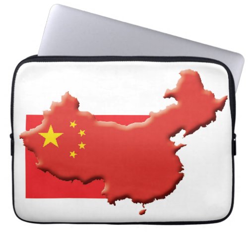 CHINA Flag Map Patriotic Computer Laptop Sleeve