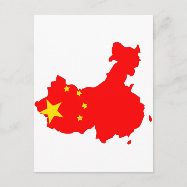 China flag map postcard (Front)