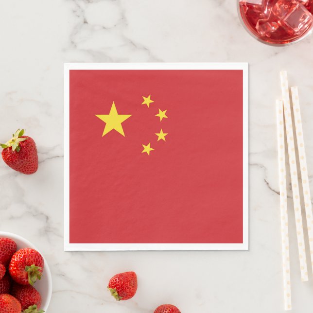 China flag napkins (Insitu)