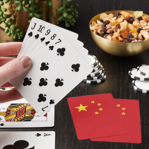 China flag poker cards