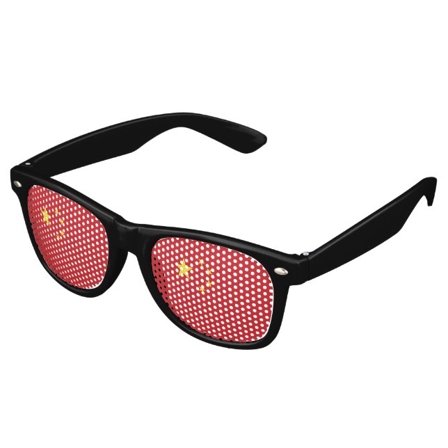 China flag retro sunglasses (Angled)