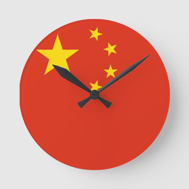 China Flag Round Clock (Front)