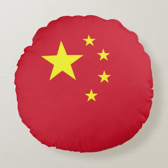 China flag round pillow (Front)