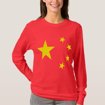 China Flag Star T-shirt by allworldtees at Zazzle