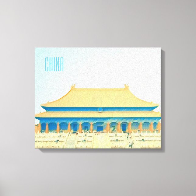 China Forbidden City vintage travel Canvas Print (Front)