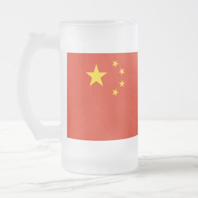 CHINA FROSTED GLASS  BEER MUG (Left)