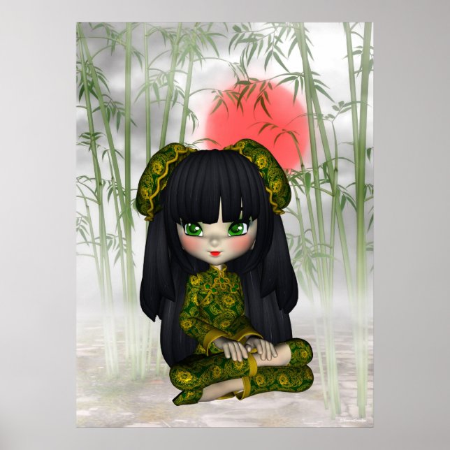 China Girl Beautiful Orient Print (Front)