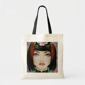 China Girl Lowbrow Art Painting Tote Bag