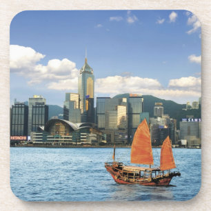 China; Hong Kong; Victoria Harbour; Harbor; A Beverage Coaster