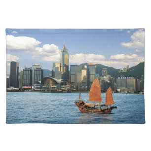 China; Hong Kong; Victoria Harbour; Harbor; A Cloth Placemat