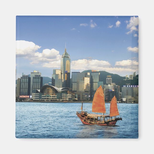 China; Hong Kong; Victoria Harbour; Harbor; A Magnet (Front)