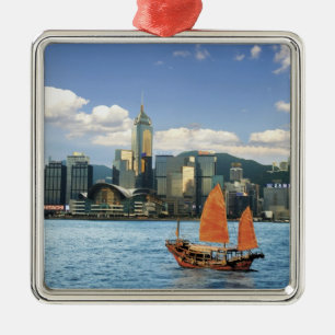 China; Hong Kong; Victoria Harbour; Harbor; A Metal Ornament