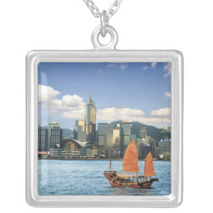 China; Hong Kong; Victoria Harbour; Harbor; A Silver Plated Necklace