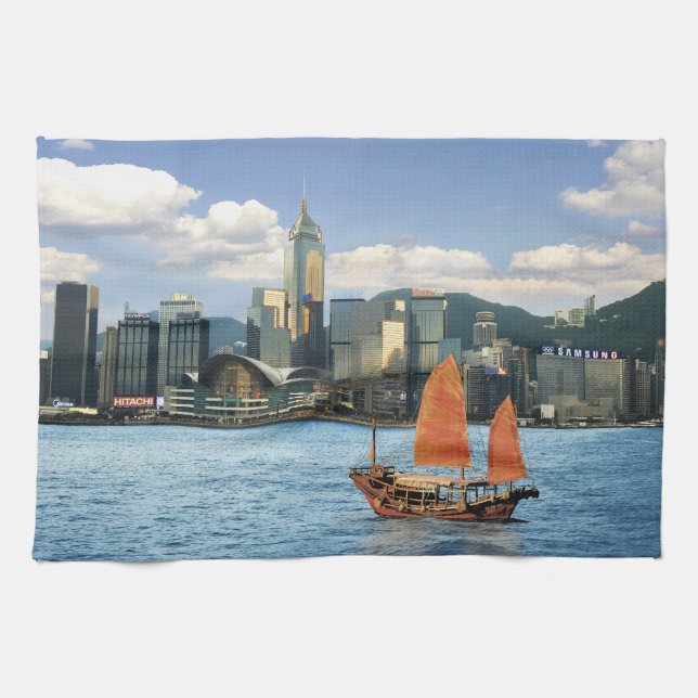China; Hong Kong; Victoria Harbour; Harbor; A Towel (Horizontal)