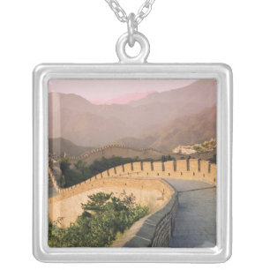 China, Huairou County, Sunset over the Silver Plated Necklace