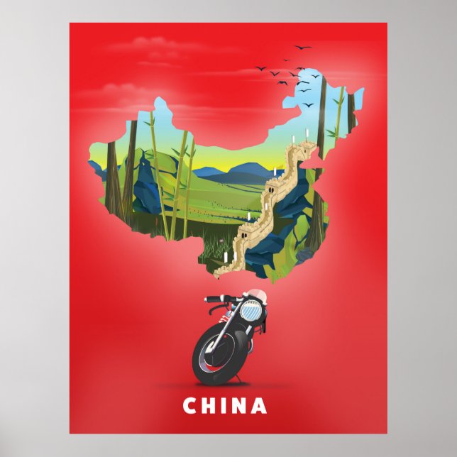China Illustrated map travel poster (Front)