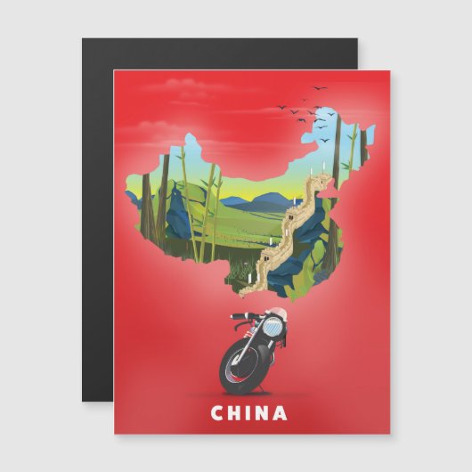 China Illustrated map travel poster (Front/Back)