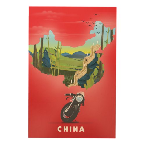 China Illustrated map travel poster