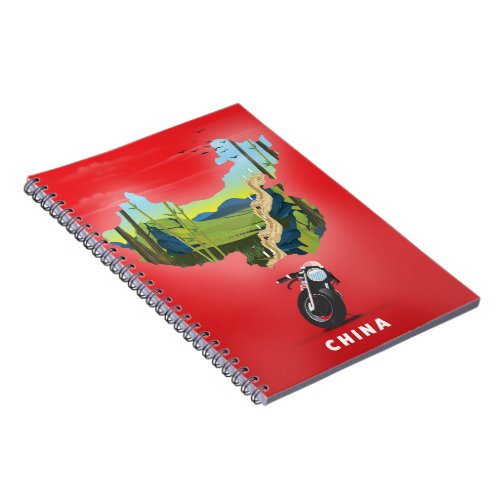 China Illustrated map travel poster Notebook