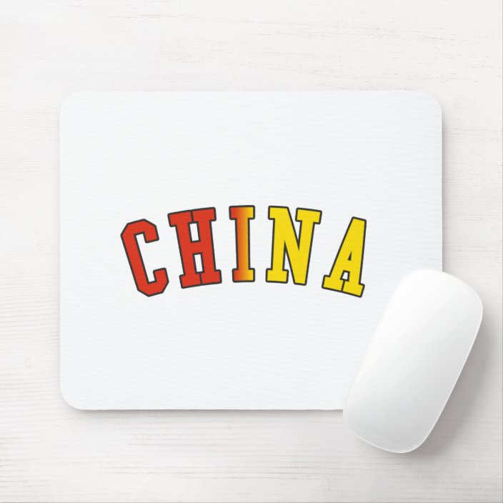 China in National Flag Colors Mouse Pad