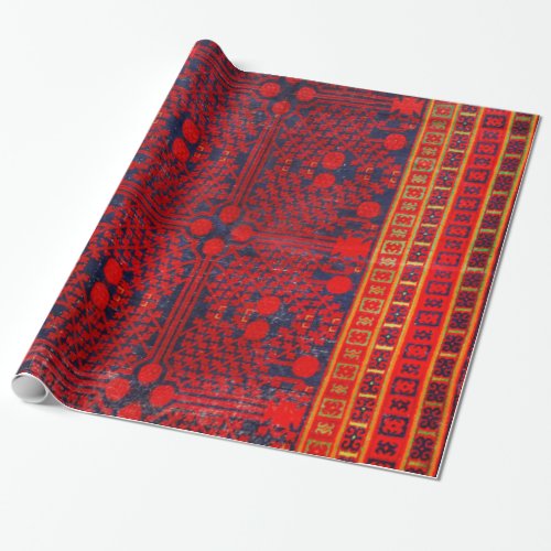 China Khotan Red Blue Yellow  Wrapping Paper