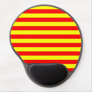 china kyrgyzstan spain flag stripes red yellow pat gel mouse pad