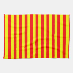 china kyrgyzstan spain flag stripes red yellow pat kitchen towel