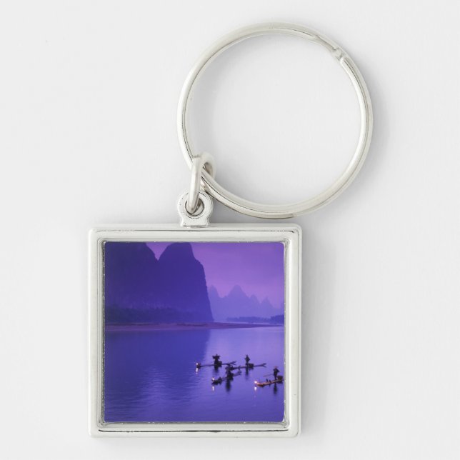 China, Li River. Cormorant fishermen. Keychain (Front)