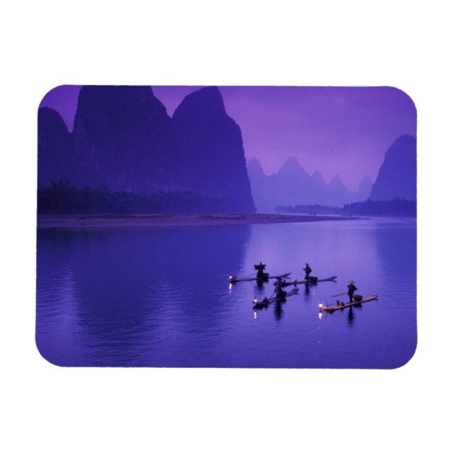 China, Li River. Cormorant fishermen. Magnet (Horizontal)