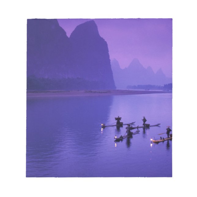 China, Li River. Cormorant fishermen. Notepad (Front)
