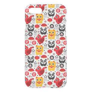 China lucky cat, dragon, and panda iPhone SE/8/7 case