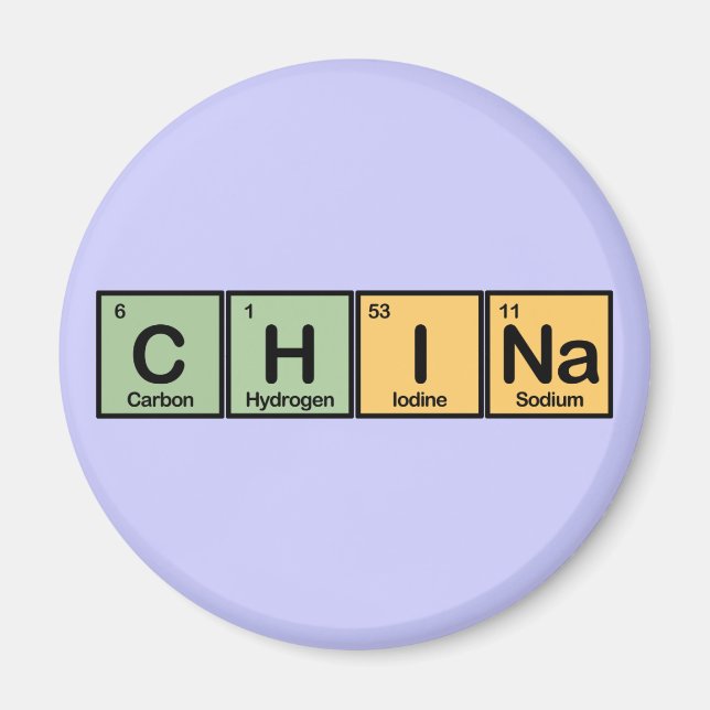 China made of Elements Magnet (Front)