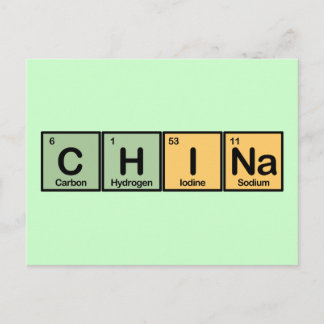 China made of Elements Postcard