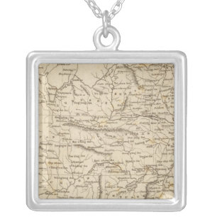 China Map by Arrowsmith Silver Plated Necklace