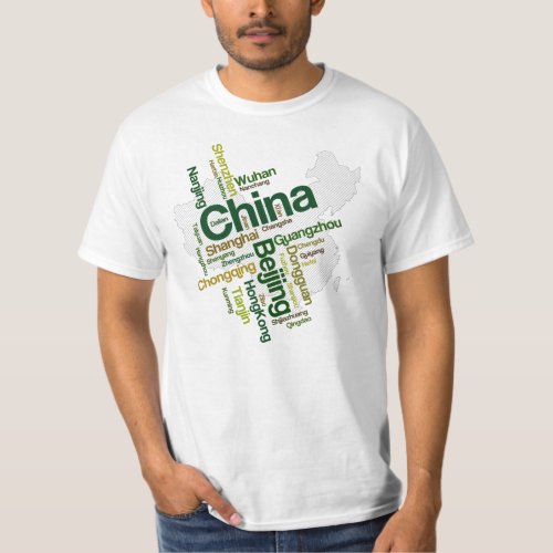 China Map Cities T_Shirt