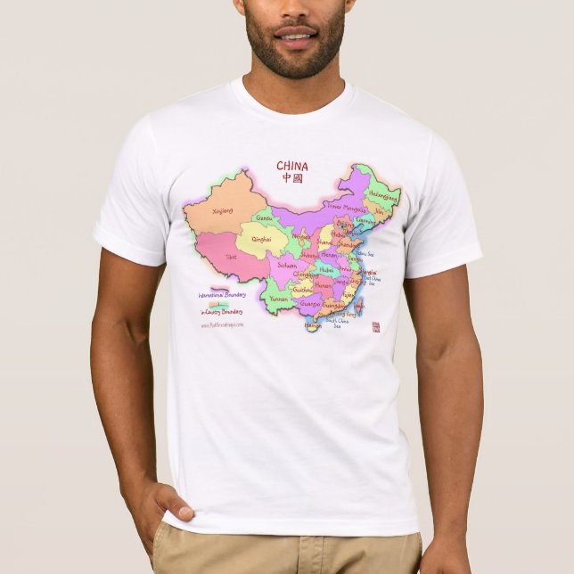 China Map Men's T-shirt (Front)