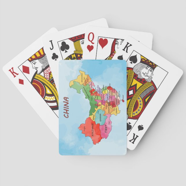 China Map Poker Cards (Back)