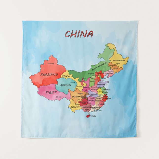 China Map Tapestry (Front)