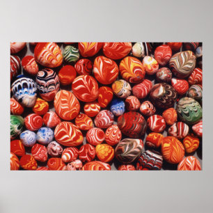 China, Ming Tombs, Painted Glass Souvenirs Poster