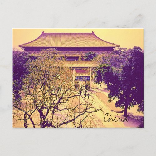 China Ming Tombs vintage travel Postcard