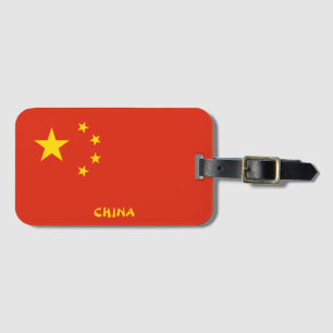 China National Flag Patriotic Luggage Tag