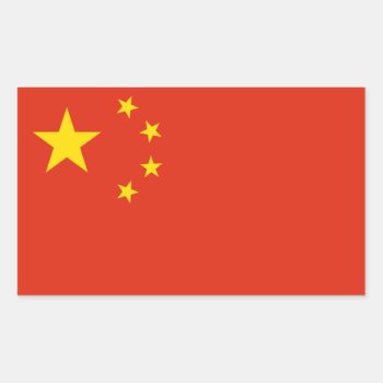China National Flag Rectangular Sticker by abbeyz71 at Zazzle
