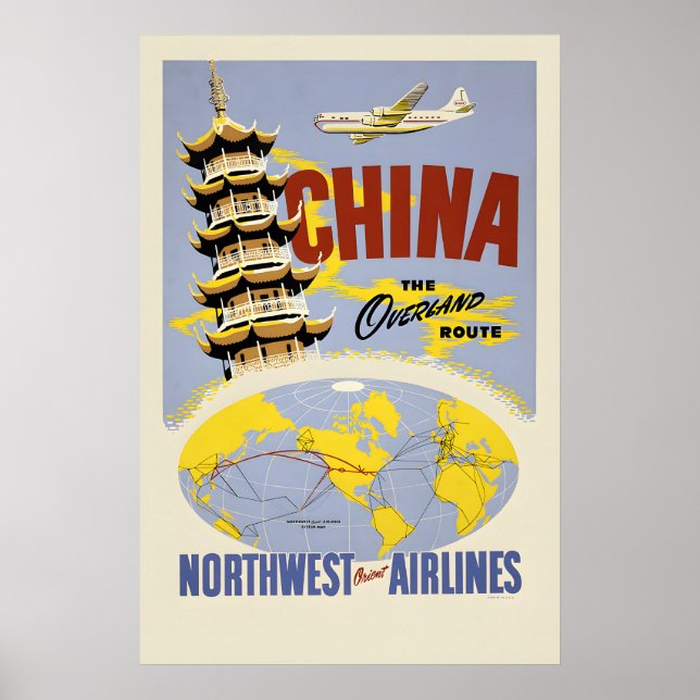China - Northwest Air Travel Poster (Front)