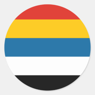 china old flag country symbol Manchukuo history Classic Round Sticker