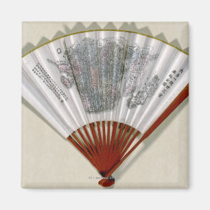 China on the Face of a FanPanoramic Map Magnet