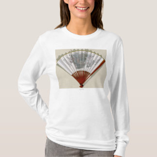 China on the Face of a FanPanoramic Map T-Shirt