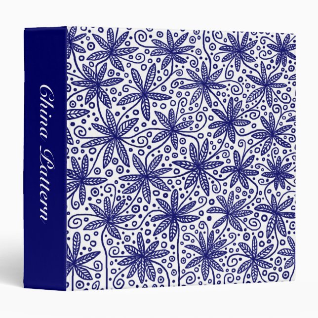 China Pattern (1.5in) Binder (Front/Spine)