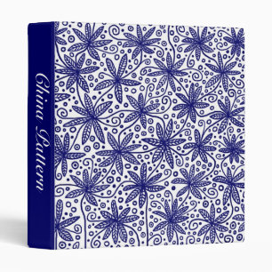 China Pattern (1in) 3 Ring Binder