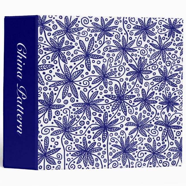 China Pattern (2in) 3 Ring Binder (Front/Spine)