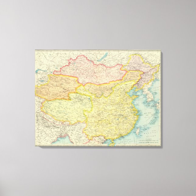 China political map canvas print (Front)
